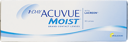 1 Day Acuvue Moist contact lens box