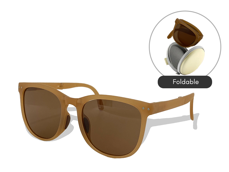 Foldable Adult Sunglasses (Light Brown)